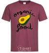 Мужская футболка Organic food avocado Бордовый фото