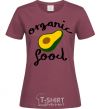 Women's T-shirt Organic food avocado burgundy фото