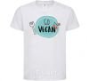 Kids T-shirt Go vegan plate White фото