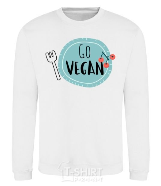 Sweatshirt Go vegan plate White фото