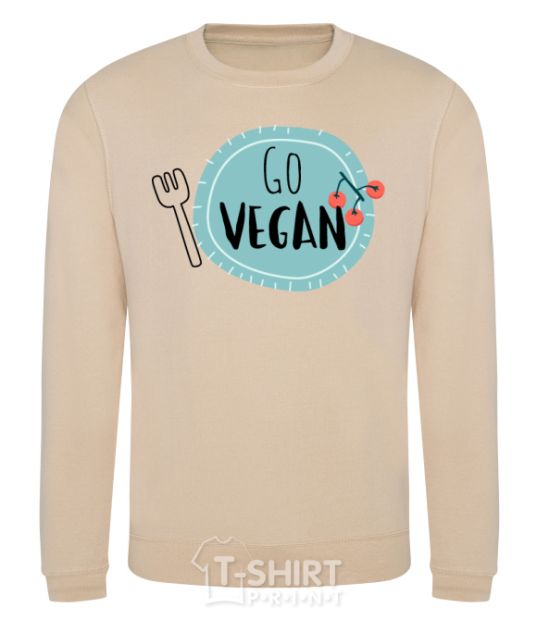 Sweatshirt Go vegan plate sand фото