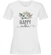 Women's T-shirt Happy mother White фото