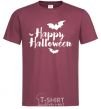 Мужская футболка Happy Halloween text Бордовый фото