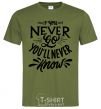 Men's T-Shirt If you never go you'll never know millennial-khaki фото