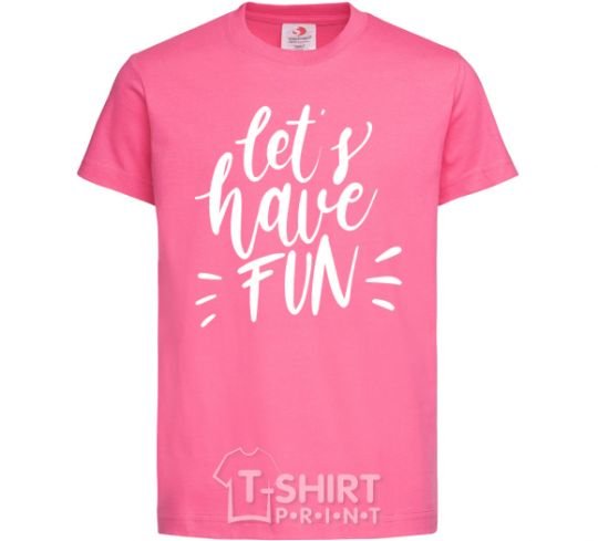 Kids T-shirt Let's have fun heliconia фото