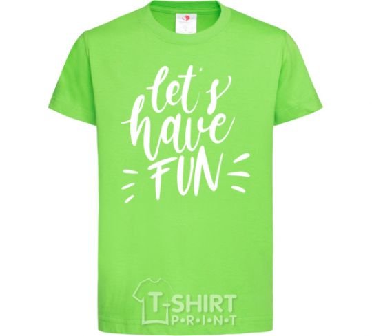Kids T-shirt Let's have fun orchid-green фото