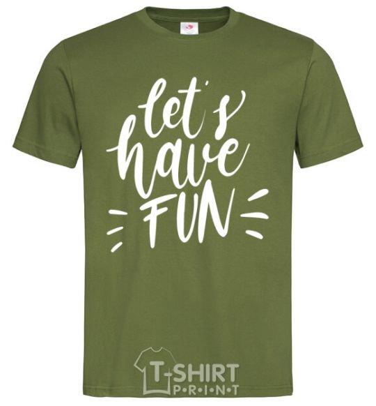 Men's T-Shirt Let's have fun millennial-khaki фото
