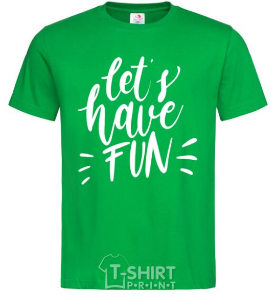 Men's T-Shirt Let's have fun kelly-green фото