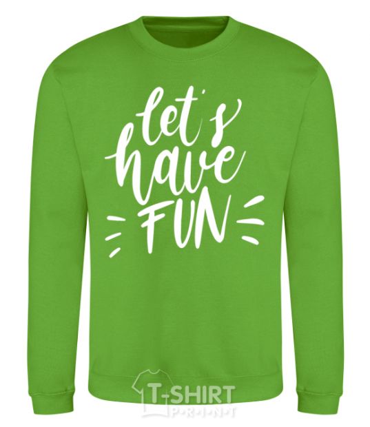 Sweatshirt Let's have fun orchid-green фото