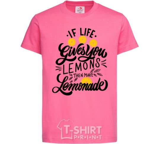 Kids T-shirt If life gives you lemons then make lemonade heliconia фото