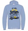 Men`s hoodie If life gives you lemons then make lemonade sky-blue фото