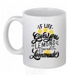 Ceramic mug If life gives you lemons then make lemonade White фото