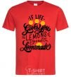Men's T-Shirt If life gives you lemons then make lemonade red фото