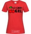 Women's T-shirt Cherry girl red фото
