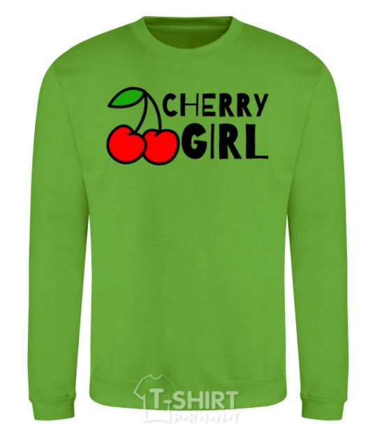 Свитшот Cherry girl Лаймовый фото