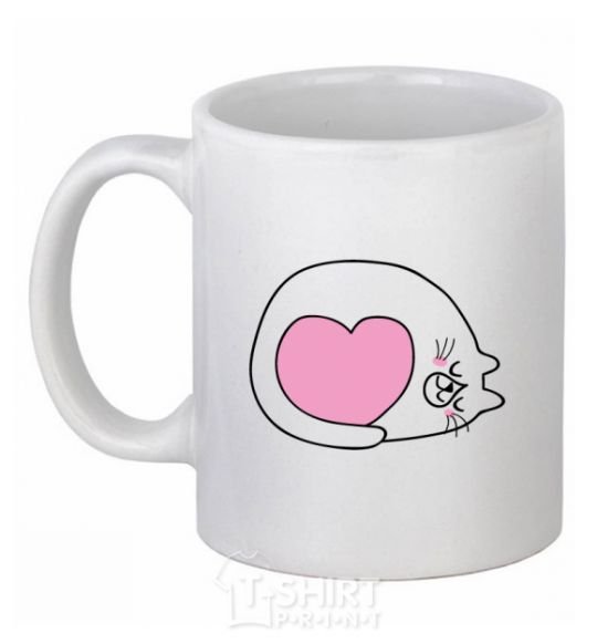 Ceramic mug Lovely kitten White фото