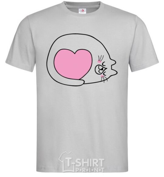 Men's T-Shirt Lovely kitten grey фото