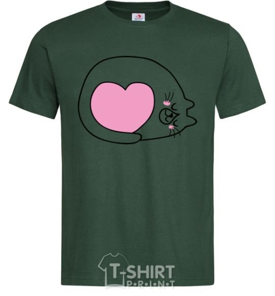 Men's T-Shirt Lovely kitten bottle-green фото