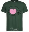 Men's T-Shirt Lovely kitten bottle-green фото