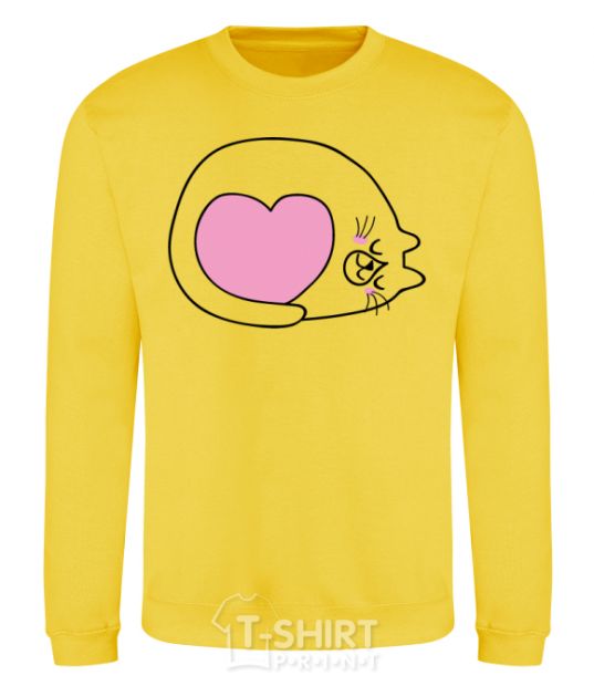 Sweatshirt Lovely kitten yellow фото