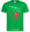 Мужская футболка You and me heart cherry Зеленый фото