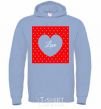 Men`s hoodie Frame love sky-blue фото