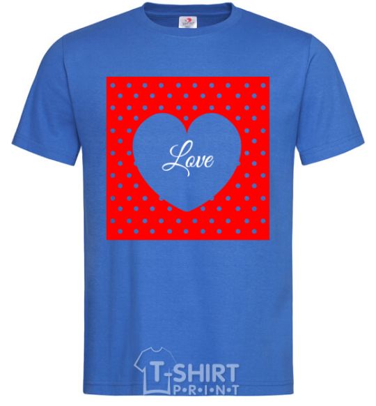 Men's T-Shirt Frame love royal-blue фото