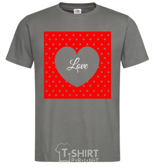 Men's T-Shirt Frame love dark-grey фото