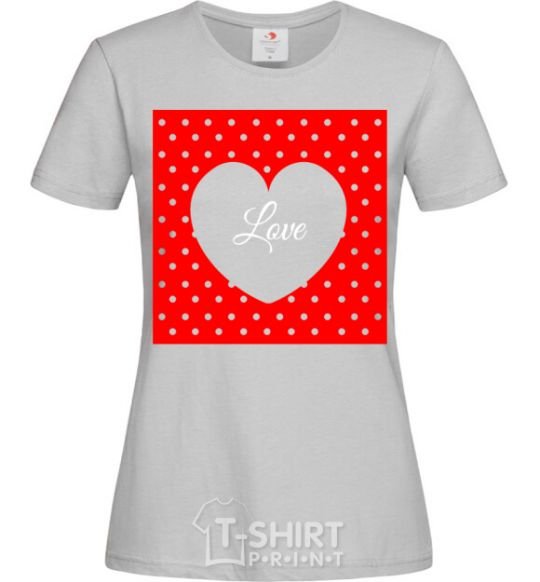 Women's T-shirt Frame love grey фото