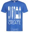 Men's T-Shirt Draw and paint create royal-blue фото