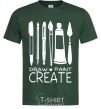 Men's T-Shirt Draw and paint create bottle-green фото