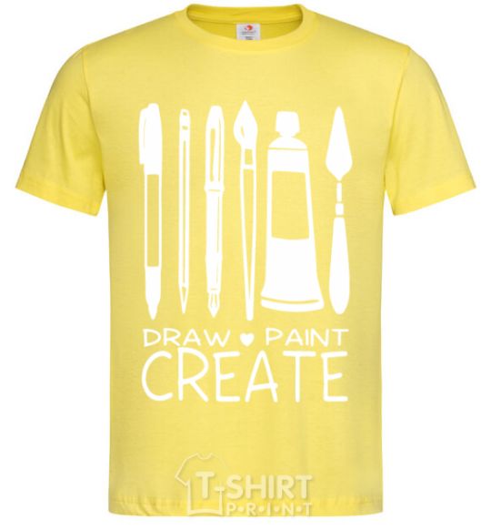 Men's T-Shirt Draw and paint create cornsilk фото