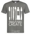 Men's T-Shirt Draw and paint create dark-grey фото