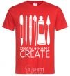 Men's T-Shirt Draw and paint create red фото