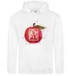 Men`s hoodie Apple splash White фото