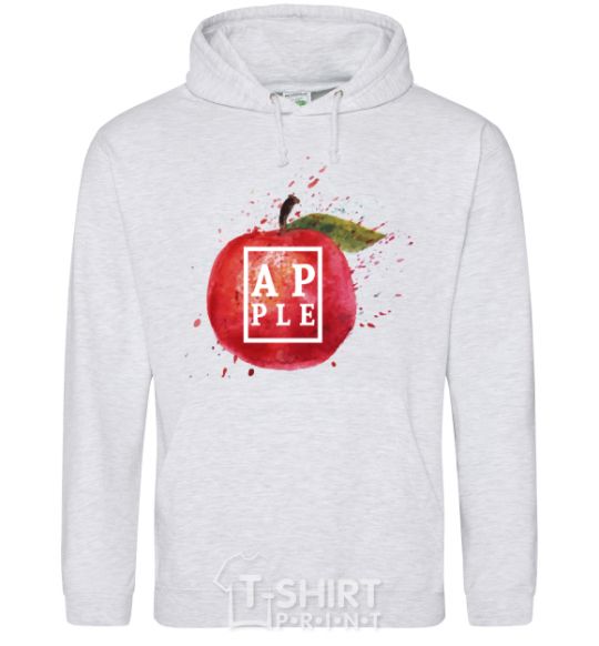 Men`s hoodie Apple splash sport-grey фото