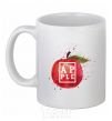 Ceramic mug Apple splash White фото