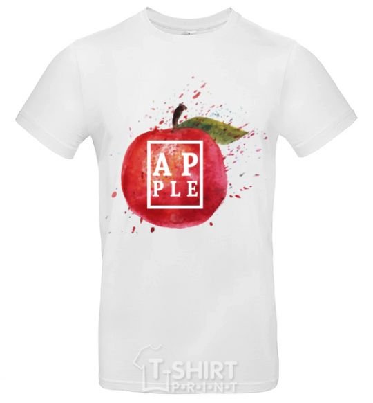 Men's T-Shirt Apple splash White фото