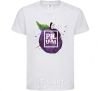 Kids T-shirt Plum splash White фото