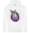 Men`s hoodie Plum splash White фото