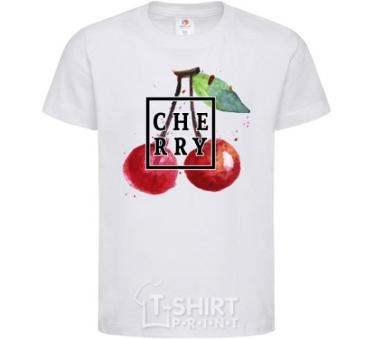 Kids T-shirt Cherry splash White фото