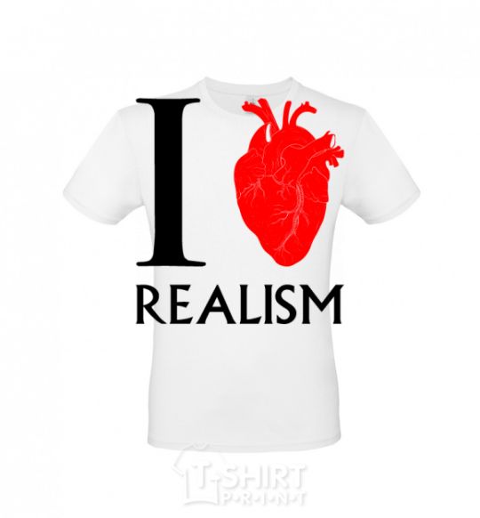 Men's T-Shirt I love realism White фото