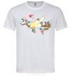 Men's T-Shirt A boy parrot White фото