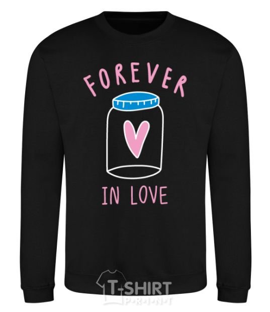 Sweatshirt Forever in love bottle black фото