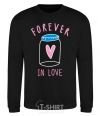 Sweatshirt Forever in love bottle black фото