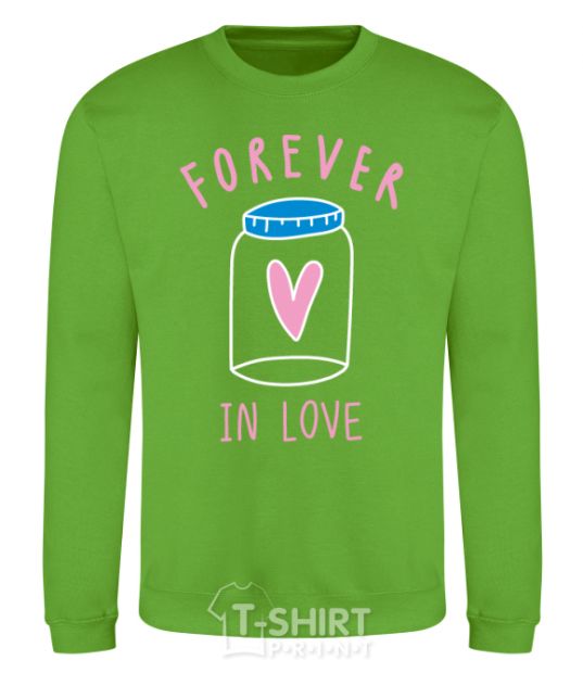 Sweatshirt Forever in love bottle orchid-green фото