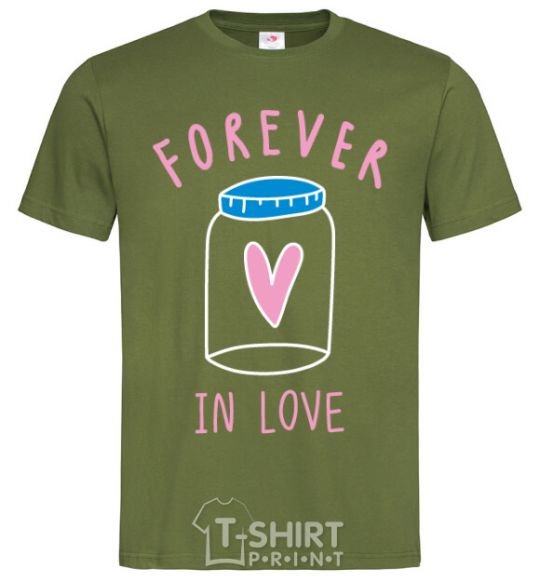 Men's T-Shirt Forever in love bottle millennial-khaki фото