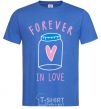 Men's T-Shirt Forever in love bottle royal-blue фото