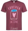 Men's T-Shirt Forever in love bottle burgundy фото