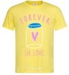 Men's T-Shirt Forever in love bottle cornsilk фото